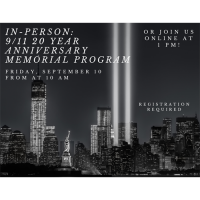 In-person: 9/11 Twenty Year Memorial Program