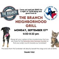 Support Bulverde Humane Society by Eating at The Branch Neighborhood Grill