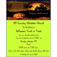 Halloween Trunk or Treat at Hill Country Christian Church