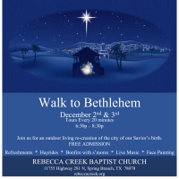 Walk to Bethlehem at Rebecca Creek Baptist Church