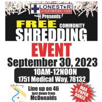 LoneStar 24 HR ER Presents Free Community Shredding