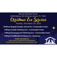 Christmas Eve Services at Bulverde Methodist Church