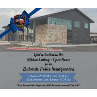 Bulverde Police Headquarters Ribbon Cutting & Open House