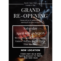 Rustic Cigar Haus' Grand Opening at new location in Faithville