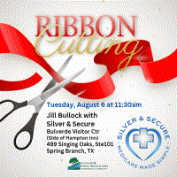 Ribbon Cutting for Jill Bullock with Silver & Secure