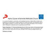 Alpha Course at Bulverde Methodist Church