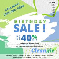 Birthday Sale with Cleangie