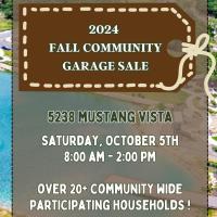 2024 Hidden Trails Fall Community Garage Sale