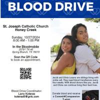 Blood Drive at St. Joseph Catholic Church Honey Creek