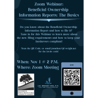 Beneficial Ownership Zoom Webinar: IMPORTANT!