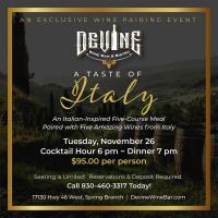 A Taste of Italy with Devine Wine Bar & Bistro