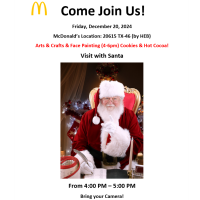 McDonald invites you to Join them for a Visit with Santa