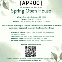 Spring Open House with Taproot Chiropractic & Wellness