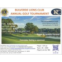 Bulverde Lions Club Annual Golf Tournament