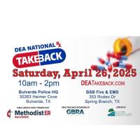 Spring DEA Drug Take Back Collection