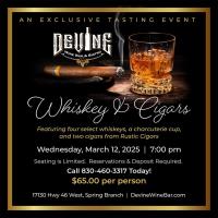 Whiskey & Cigars with Devine Wine Bar & Bistro