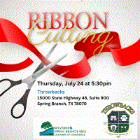 Ribbon Cutting for Throwbacks
