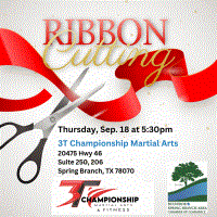 Ribbon Cutting for 3T Championship Martial Arts & Fitness Hwy 46 Location