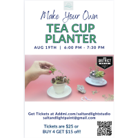 DIY Teacup Planter workshop @ The District on 46