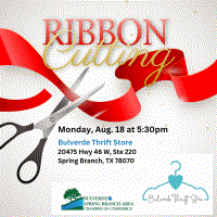 Ribbon Cutting Bulverde Thrift Store Remodeled