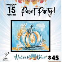 Paint and Sip: Blue Harvest Pumpkin at Dry Comal Creek Vineyards