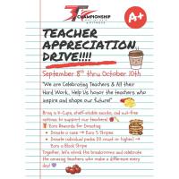 Teacher Appreciation Drive!!