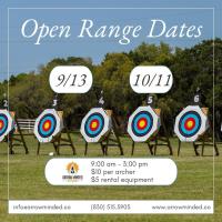 Open Range Dates at Arrow Minded Outdoors