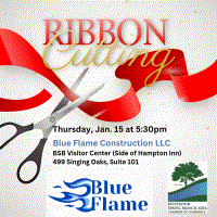 Ribbon Cutting for Blue Flame Construction