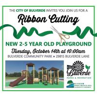 Ribbon Cutting Bulverde Toddler Playground