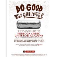 Rebecca Creek Christian Academy Fundraiser with Chipotle