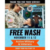 FREE CAR WASH for Active Military & Veterans