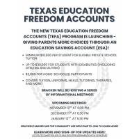 Texas Education Freedom Accounts Meetings