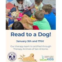 Read to a Dog event at the Mammen Family Public Library