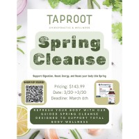 2026 Taproot Annual Spring Cleanse DEADLINE