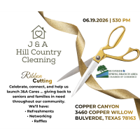 Ribbon Cutting for J&A Hill Country Cleaning