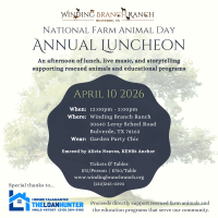 National Farm Animal Day Annual Luncheon with Winding Branch Ranch