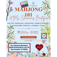 Mahjong 101 with Ms. Chievious Boutique