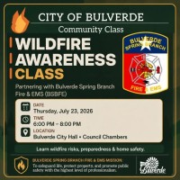 Wildfire Awareness Class with the City of Bulverde & BSB Fire & EMS