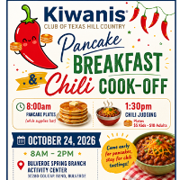 Texas Hill Country Kiwanis Club Pancake Breakfast & Chili Cook-Off