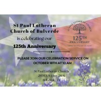 St Paul Lutheran Church 125th Anniversary Celebration Service