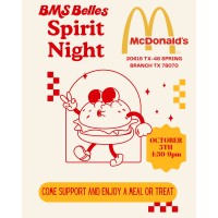 BMS Belles Spirit Night at McDonalds