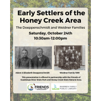 Early Settlers of Honey Creek Area