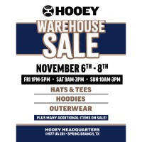Hooey Warehouse Sale