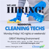 We’re hiring another Cleaning Guru!