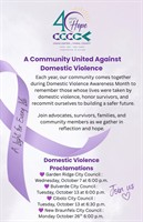 Bulverde City Council Domestic Violence Awareness Month Proclamation