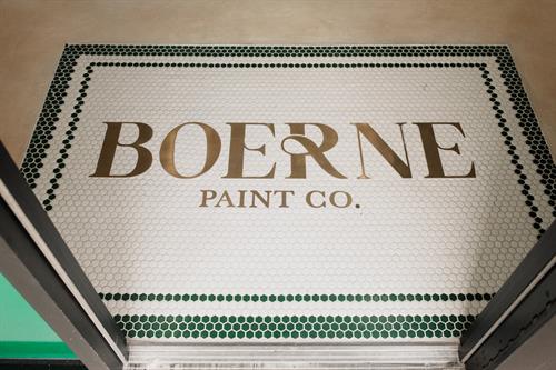 Boerne Paint Co. entrance mosaic