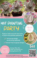 Hat Painting party at Devine Wine Bar
