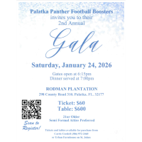 Palatka Panther Football Boosters 2nd Annual Gala