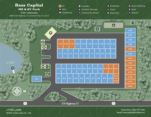 Bass Capital MH & RV Park Map