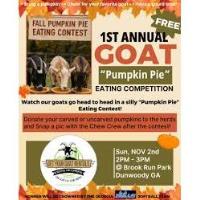Goat Pumpkin Pie Eating Contest